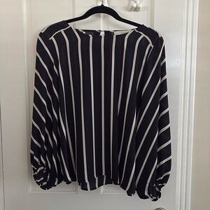 LOFT PM Blouse black/White/Cream EUC